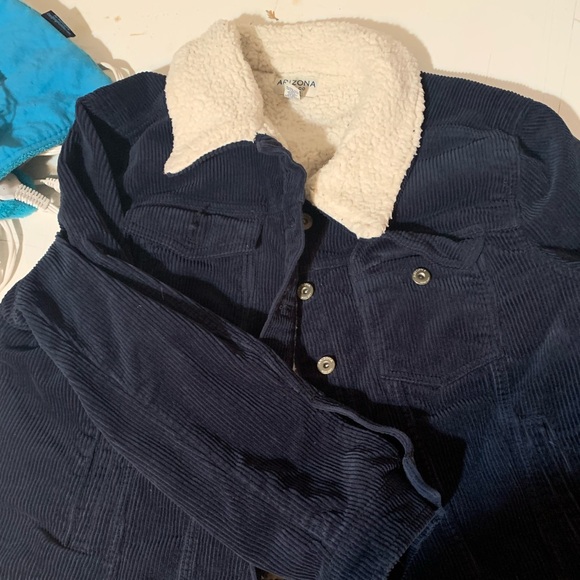 Arizona dark blue corduroy Sherpa lined jacket! - Picture 3 of 4